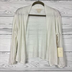 Cynthia Rowley 100% Linen Open Front Cardigan Size Medium NWT
